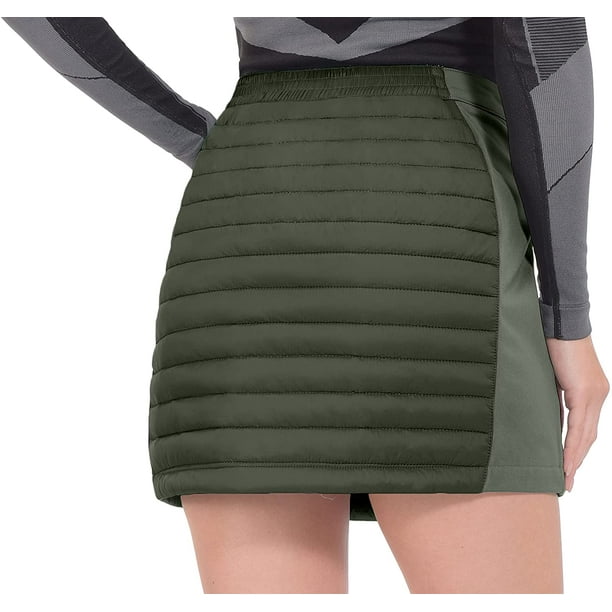 Women's Lightweight Puffer Sport Skorts Warm Quilted Skirt 