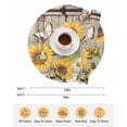 thumbnail image 6 of 13 Inch Round Placemats Set of 4, Farmhouse Sunflowers Non Slip Heat Insulation PP Table Mats, Rustic Barn Doors Flowers Butterfly Wooden Washable Place Mats for Kitchen Dining Party Table Decor, 6 of 7