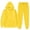 Yellow, variant on Delconic Mens Fleece Hoodie and Jogger Set Pullover Hooded Sweatshirt Loose Fit Sweatpants Two Piece Casual Activewear Dark Green L