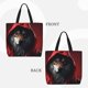 thumbnail image 2 of Balery Mysterious Hooded Wolf Bolsa de Mano para Mujeres con Cremallera, Bolsa de Gimnasio con Compartimentos, Bolsa para Laptop, Bolsa para Trabajo, 2 of 7