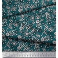 thumbnail image 3 of Soimoi Modal Satin Fabric Leaves & Floral Block Decor Fabric Printed Yard 42 Inch Wide, 3 of 3