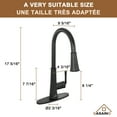 thumbnail image 3 of CASAINC Single Handle Kitchen Faucet with Pull Down Sprayer, Touchless Sensor, Soap Dispenser, Deck Mounted, Matte Black, 3 of 4