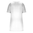 thumbnail image 3 of wlynlyn Going out Tops for Women Short Sleeve Round Neck Button Slim Tight Ribbed Knit Dressy Casual T-Shirt, 3 of 4