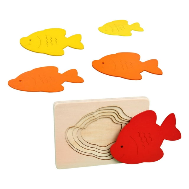Rompecabezas, rompecabezas de animales, aprendizaje preescolar para niños en edad preescolar, niños pequeños Pez