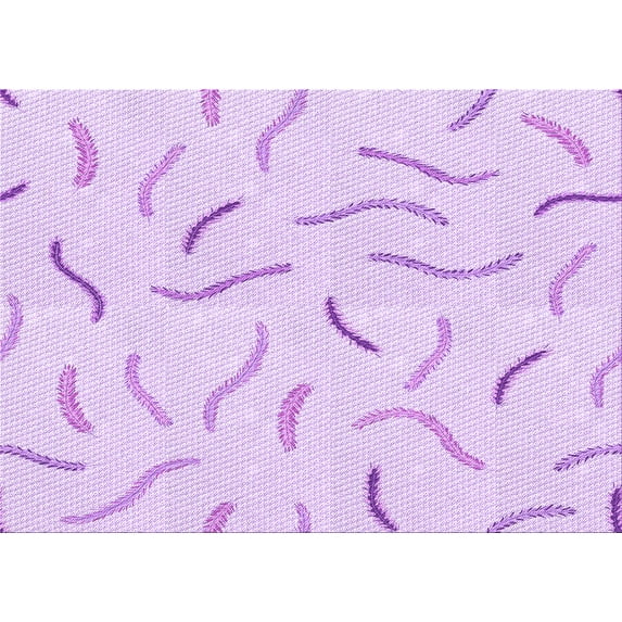 Ahgly Company Indoor Rectangle Patterned Violet Purple Area Rugs, 8' x 10'