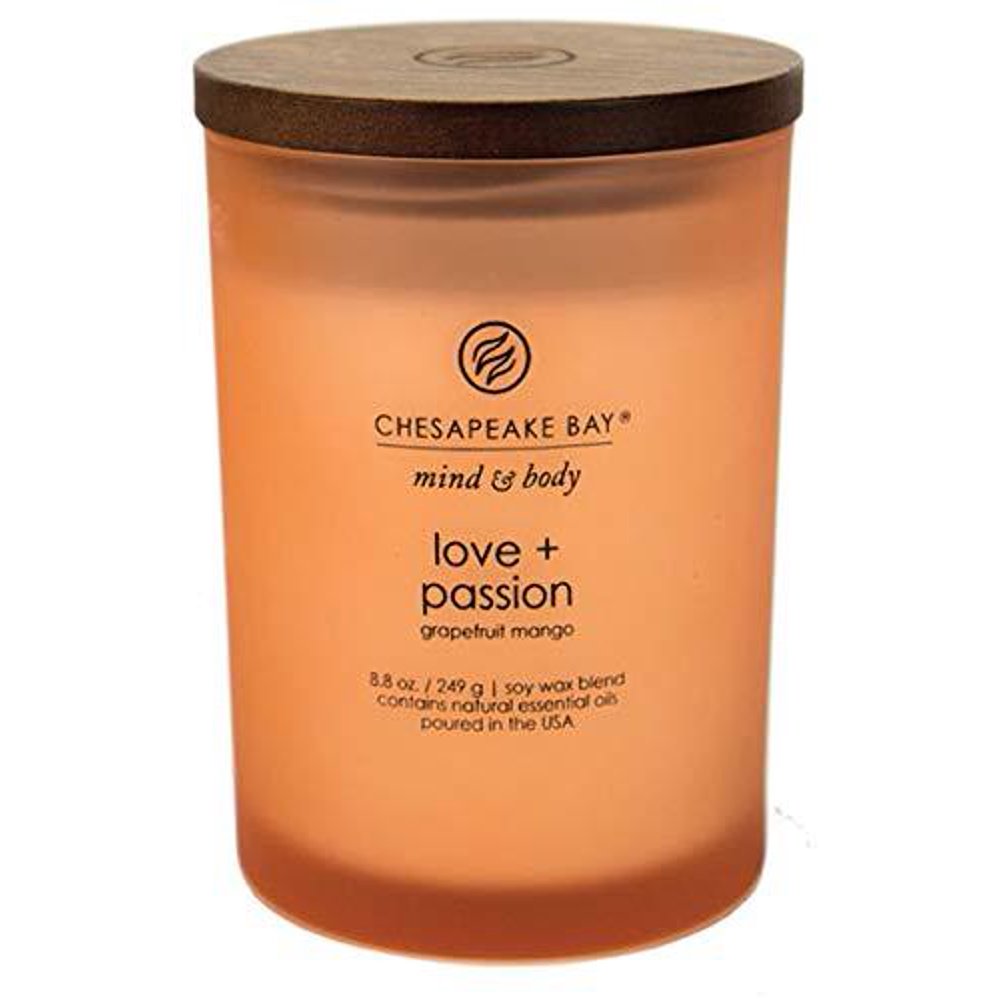 Chesapeake Bay Candle Scented Candle, Love + Passion (Grapefruit Mango