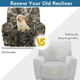 thumbnail image 4 of Yuyamidu Camo Reclining Chair Covers 4 Pieces Hunting Branch Stretch Recliner Couch Protector with Elastic Edge Comfortable Soft Recliner Couch Covers Gift for Friends, 4 of 8