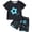 Black, variant on Tween Boys' 2-Piece Soccer Graphic Outfit Set Summer Casual Crewneck T-Shirt & Shorts Sizes 2-8