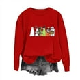 thumbnail image 2 of PNTUTB Women Casual Crewneck Long Sleeve Hoodless Sweatshirts Cute Print Tops Fall Winter Fashion Clothing, 2 of 6
