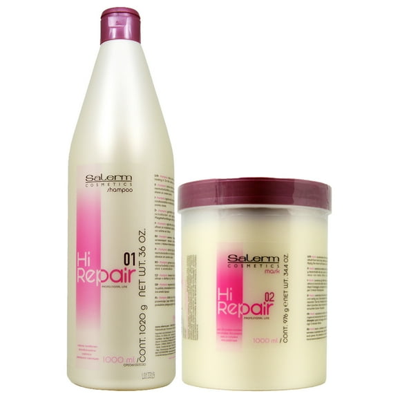 Salerm Hi Repair Shampoo 36oz   Hi Repair Mask 34.4oz "Combo Set"
