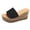 Black, variant on VerPetridure Sandals for Women Casual Summer Sandals Women Slope Heel Open Toe Solid Slippers Comfy Beach Shoes Flip Flop