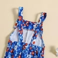 thumbnail image 4 of Odeerbi Toddler Jumpsuit Girls Summer Floral Romper Independence Day Flare Jumpsuit Kids 2025 Fashion Cute Flowers Print Flared Trousers Baby Clothes Blue, 4 of 9