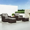 thumbnail image 6 of CHITA Outdoor Half Rround Wicker Side Table, Chestnut, 6 of 7