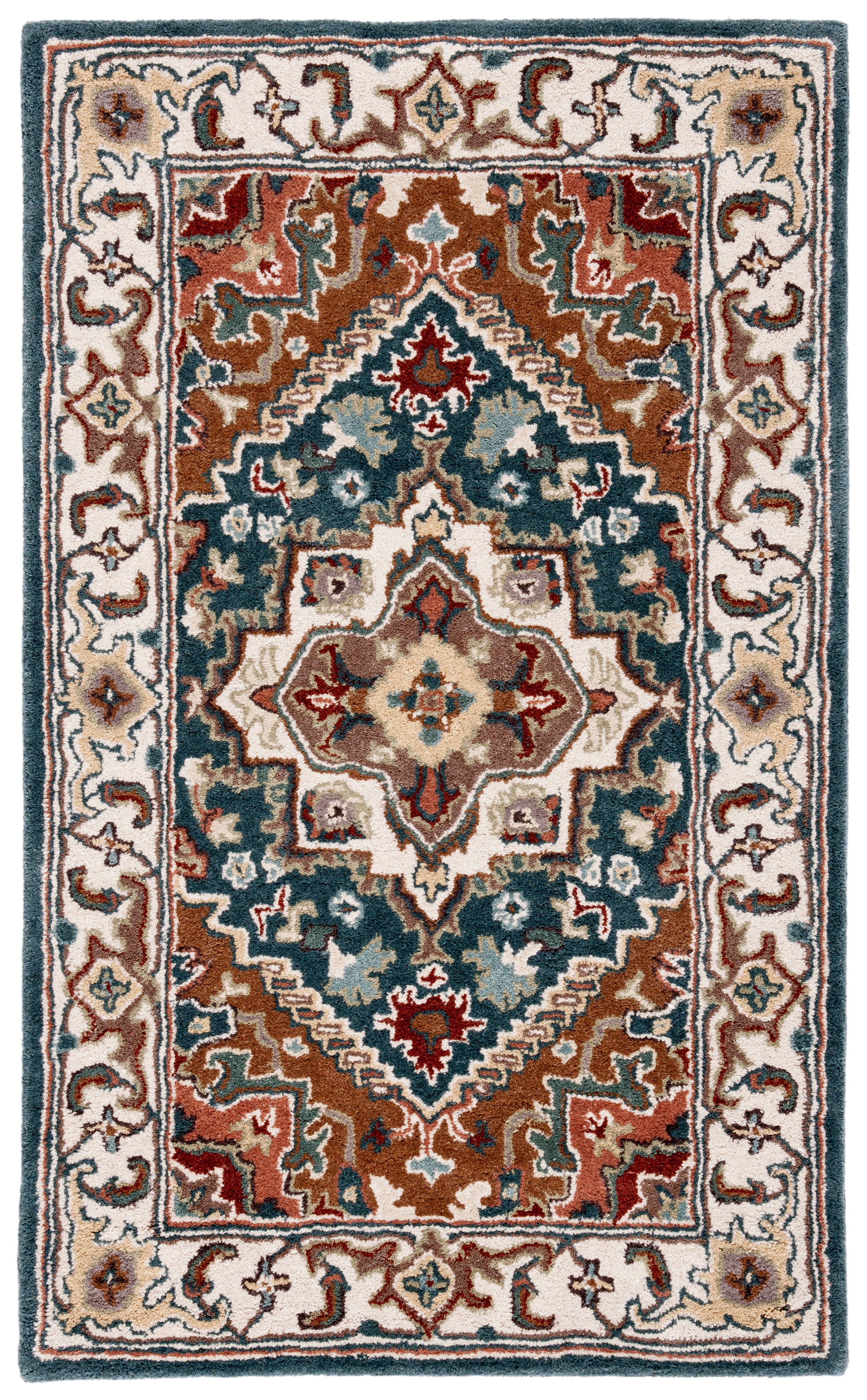 Safavieh Heritage York Oriental Wool Area Rug, Dark Green/Brown, 4' x 6'
