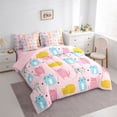 thumbnail image 4 of Feelyou Kawaii Cat Lover Twin Bedding Sets 7-Piece for Kids, Funny Kitten Animal Bedding Comforter Set, Girly Pink Cartoon Reversible Sheet Sets, Lightweight Room Decor, 4 of 8