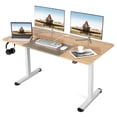 thumbnail image 1 of Costway Escritorio Elevable de Pie Altura Ajustable Eléctrico Mesa de Ordenador Ergonómico Orificio Cables 140 x 70 x 72-116 cm, 1 of 10