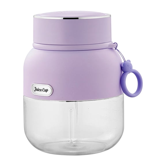 Personal Blender USB Rechargeable Portable Smoothie Maker Mini Juicer Cup Travel Fruit Shaker Purple 500ml