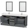 thumbnail image 5 of Wyndham Collection WCS141480DESWCUNSM24 Sheffield 80" Free Standing Double Basin Vanity, 5 of 7