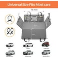 thumbnail image 2 of Hard Bottom Dog Car Seat Cover for Back Seat – Waterproof Nonslip Hammock Extender for Trucks & SUVs, Heavy Duty Pet Protector, Gray Oxford Fabric, 2 of 10