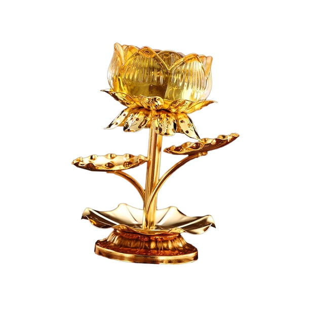 Candelabro de mantequilla de loto Candelabro Candelabro Candelabro de aceite Amarillo