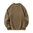 thumbnail image 4 of Lopecy-Sta Sweaters for Men Knitted Pullovers Casual Solid Luxury Sweater Vintage Loose O Neck Long Sleeve Tops Outwear for Men, 4 of 6