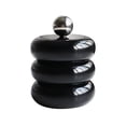 thumbnail image 1 of Nordic Style Qtip Holder Dispenser Desktop Dustproof Cotton Swab Storage Container Doughnut Shape Makeup Storage Box with Lid Black 3 Layers, 1 of 17