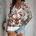 thumbnail image 5 of Womens Tops V Neck Long Sleeve Christmas Blouses Holiday Party Wear Loose Fit Pullover Comfort Xmas Holiday Pullover Tops, 5 of 5