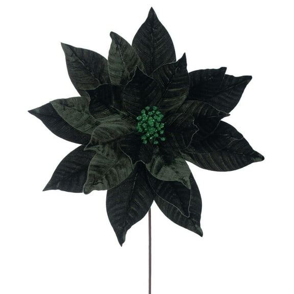 21.5" Green Poinsettia 18" Flower 2/Bag