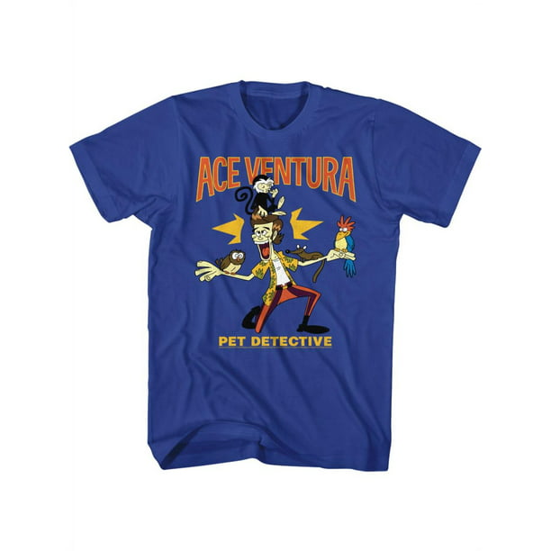 Ace Ventura Pet Detective Movie Ta Da Cartoon Image Adult Short Sleeve  T-Shirt Graphic Tee 
