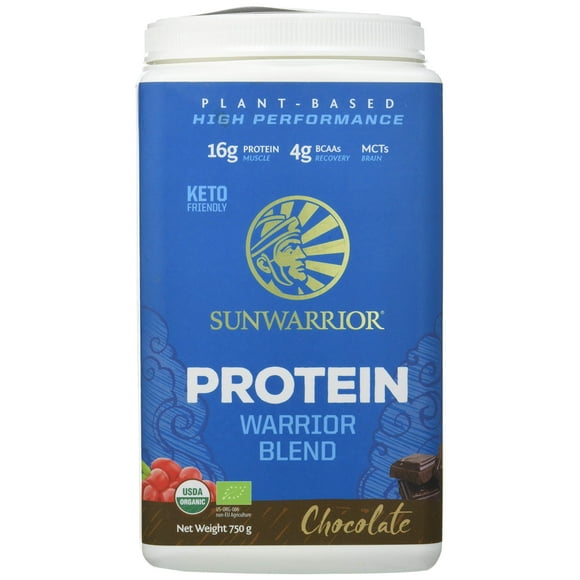 Sunwarrior Warrior Blend Raw Vegan Protein, Chocolate 1.65 lbs