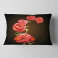 thumbnail image 2 of Designart 12" x 20" Red Polyester Throw Pillow, 2 of 5