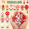 thumbnail image 2 of Craft Beads Waydress, 200 unidades, Navidad, madera, rojo y blanco, 2 of 7