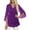 *Purple, variant on ClodeEU Womens 3/4 Ruffle Sleeve Sparkly Shirts ,Casual Fall Double Layers V Neck Blouses Red,Womens Plus S