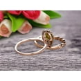 thumbnail image 4 of 2.25 Carat 6mm Round Cut Champagne Diamond Moissanite Bridal Ring Set With Matching Wedding Band On 10k Rose Gold Art Deco, 4 of 5