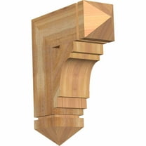 Ekena Millwork 6"W x 20"D x 24"H Merced Arts & Crafts Rough Sawn Bracket, Western Red Cedar