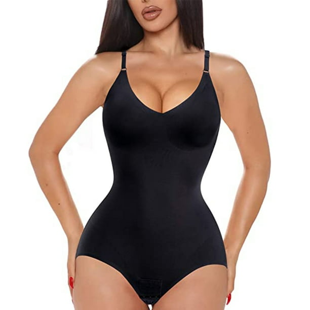 Lilvigor Women Waist Trainer Shapewear Tummy Control Fajas Colombianas Body Shaper Sexy V Neck Slim Bodysuit Tops Corset Walmart Com Walmart Com