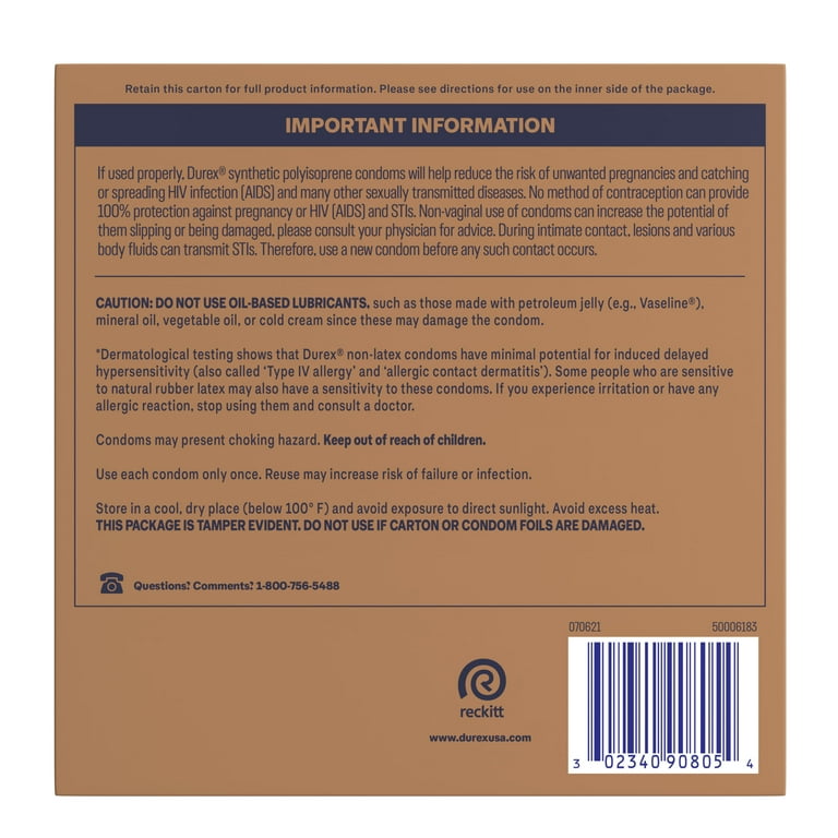 Condoms for Sex, Non Latex Durex Avanti Bare Real Feel Lubricated Condoms, Regular Fit, 36 Count, Non Latex Condoms for Men with Natural Skin on Skin Feeling, FSA and HSA Eligible - Condoms for Sex, Non Latex Durex Avanti Bare Real Feel Lubricated Condoms, Regular Fit, 36 Count, Non Latex Condoms for Men with Natural Skin on Skin Feeling, FSA and HSA Eligible -