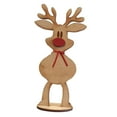 thumbnail image 2 of Decoración navideña de renos para interiores, figuras navideñas de madera de renos. M, 2 of 9