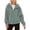 Gray, variant on Luvrsol Womens Winter Coat Hooded Fleece Teddy Jacket Drawstring Relaxed Fit Warm Sherpa Coat, Blue S-3XL