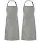 thumbnail image 1 of Syntus - Delantal de cocina ajustable con 2 bolsillos, resistente a las gotas de agua, para mujeres y hombres, color gris claro (paquete de 2), 1 of 1