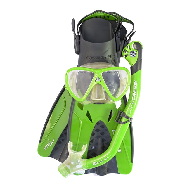 Set Adulto CRESSI Tonga Pro Dry Verde S/M | 24/27 MX