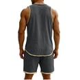 thumbnail image 3 of Favoffer Men 2 Piece Outfits Mens Short Sets Summer Casual Sleeveless Tops Elastic Waist Shorts Beach Vacation Travel, 3 of 8