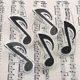 thumbnail image 5 of pince Notes En Plastique 6 Pices (noir) Montre De Musique, Page De Livre De Piano, Clip De Sac De Nourriture, Accessoires De Pratique De La Musiq, 5 of 5