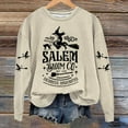 thumbnail image 2 of Fgnfyis Chandail en Molleton Graphique Humour Halloween pour Femmes Col Rond Chandail Doux Manches Longues Beige G, 2 of 4