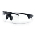 thumbnail image 4 of ANSI Z87.1 Safety Glasses Clear Lens Lightweight Protective Eyewear UV400 Impact Resistant Wraparound Design All Black, 4 of 7