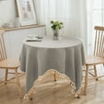 thumbnail image 5 of CuiLiyq Small Square Tablecloth, Waterproof and Stain Resistant Table Cloths with Tassels, for Home Decor Christmas Wedding, Party, Banquet and Events (Gray), 5 of 6