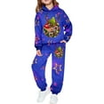 thumbnail image 3 of YMNXA Big Kids Boys Christmas Outfits Two Piece Long Sleeve Reindeer Print Hoodies And Jogger Pants Stylish Soft Sets For Daily Wear Blue 2-3 Years, 3 of 7