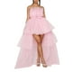 thumbnail image 1 of Txlixc Vestido de TUL alto y bajo para mujeres, vestido de fiesta de cóctel en capas sin tirantes Txlixc moda, 1 of 5