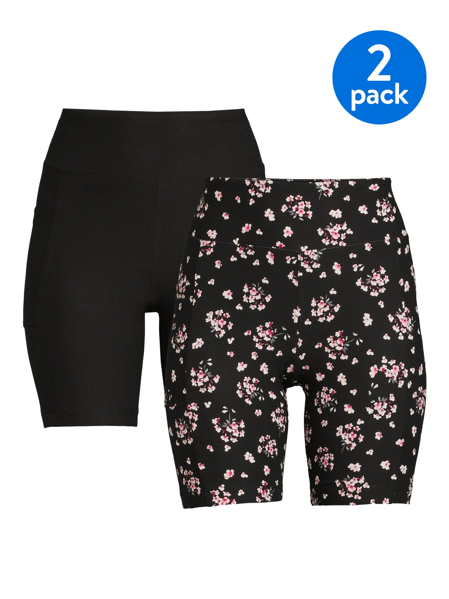 No Boundaries - No Boundaries Juniors' Bike Shorts, 2-Pack - Walmart.com - Walmart.com