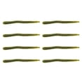 thumbnail image 2 of S SERENABLE 8x PVC Ribbed Worm Fishing Lures Soft Crank Baits Artificial Baits 5 Colors Color 303, 2 of 7